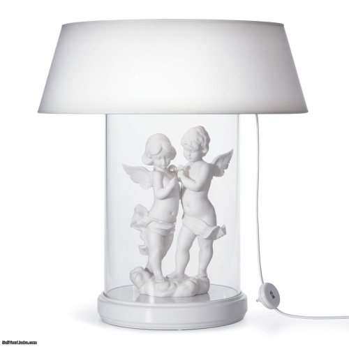 Lladro Re-Deco Lamp – Large Glass Case (US Edition) | Rare Porcelain Collectible