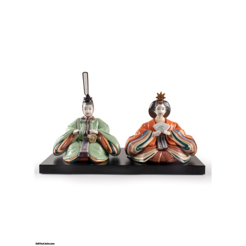 Lladro "Hina Dolls (Green & Orange)" – Ref. 01009474