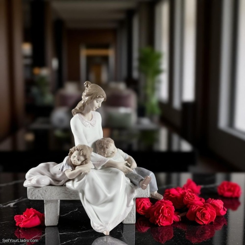 Lladro "An Afternoon Nap" – Mother with Children Figurine SKU: 01006765 | NEW IN BOX – FIRST QUALITY